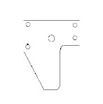 RADIAL DOOR RETAINER PLATE SINGLE ROLLER INNNER NEW SYTLE AR-BL