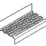 ROUND HOLE RUNNING BOARD - 8 1/2" WIDE X 60" LONG, ONE LEG UP 2", ONE LEG DOWN 1"