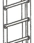 LADDER PAN ASSEMBLY – 7 RUNGS WITH 2 GRAB RAILS - 151” HIGH - AR-BL