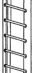LADDER PAN ASSEMBLY – 9 RUNG - 155-1/2” HIGH - AL-BR