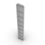 LADDER PAN ASSEMBLY – 9 RUNG - 146-5/8” HIGH - AL-BR