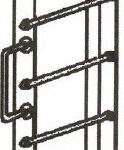 PORTEC LADDER POST ASSEMBLY – 9 RUNG WITH 2 GRAB RAILS - 151-1/4” HIGH - AL-BR